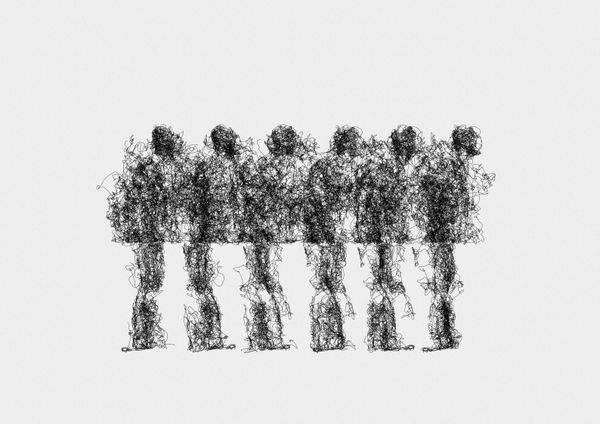 Pen and ink drawing from the collection Différance Drawings.