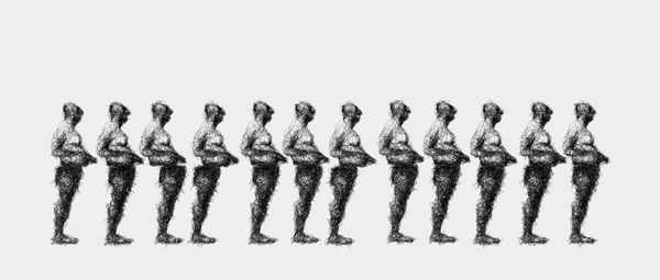 Pen and ink drawing from the collection Différance Drawings.