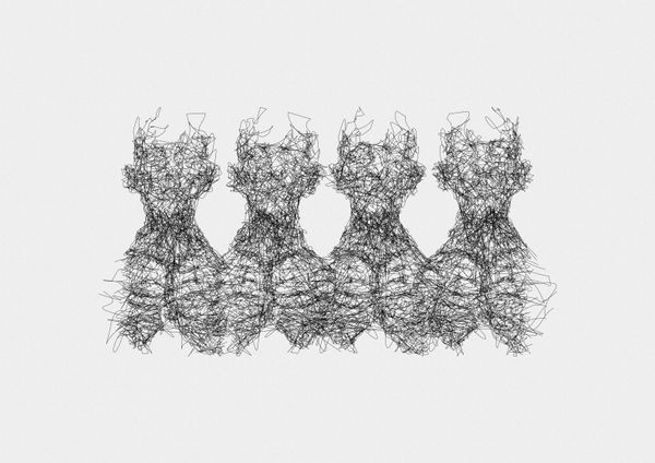 Pen and ink drawing from the collection Différance Drawings.