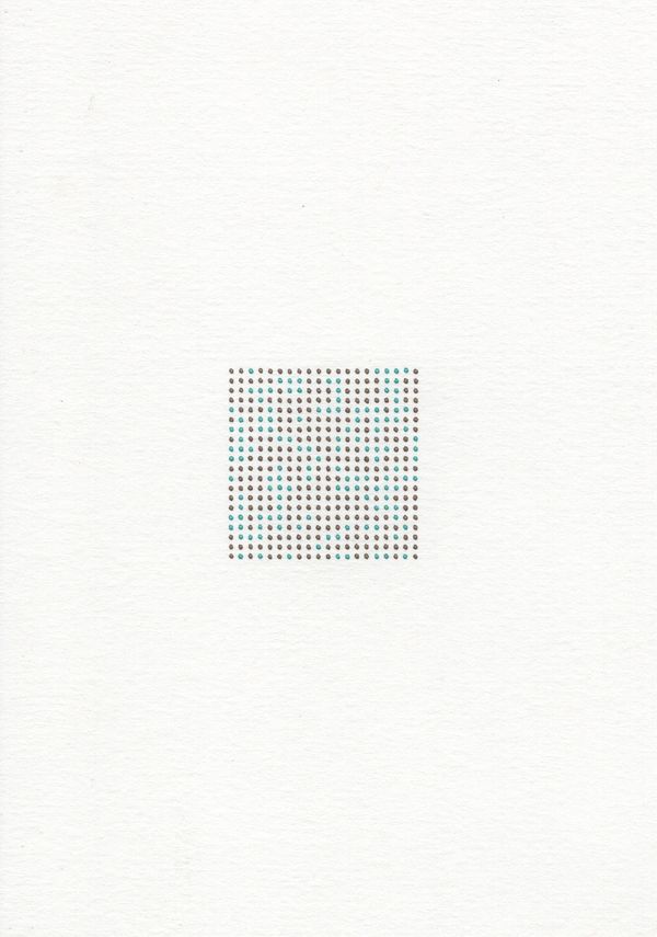 A pointless abstraction in black and green with an even chance.