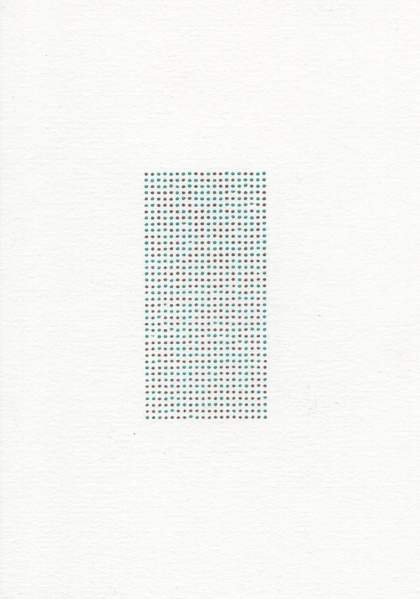 A pointless abstraction in black and green with an even chance.