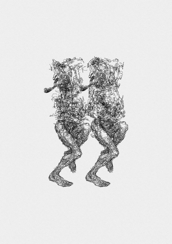 Pen and ink drawing from the collection Différance Drawings.