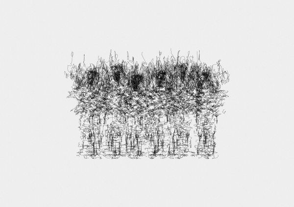 Pen and ink drawing from the collection Différance Drawings.