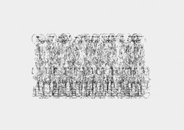 Pen and ink drawing from the collection Différance Drawings.