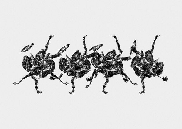 Pen and ink drawing from the collection Family Drawings. Renew. Anew. Nu?.