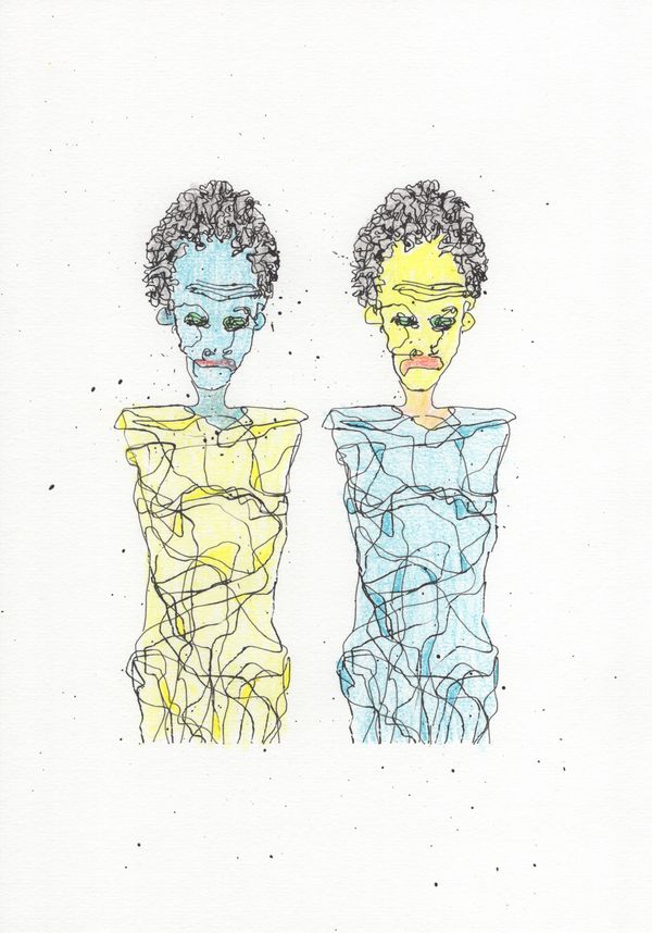 Pen and ink drawing from the collection Family Drawings. Renew. Anew. Nu?.